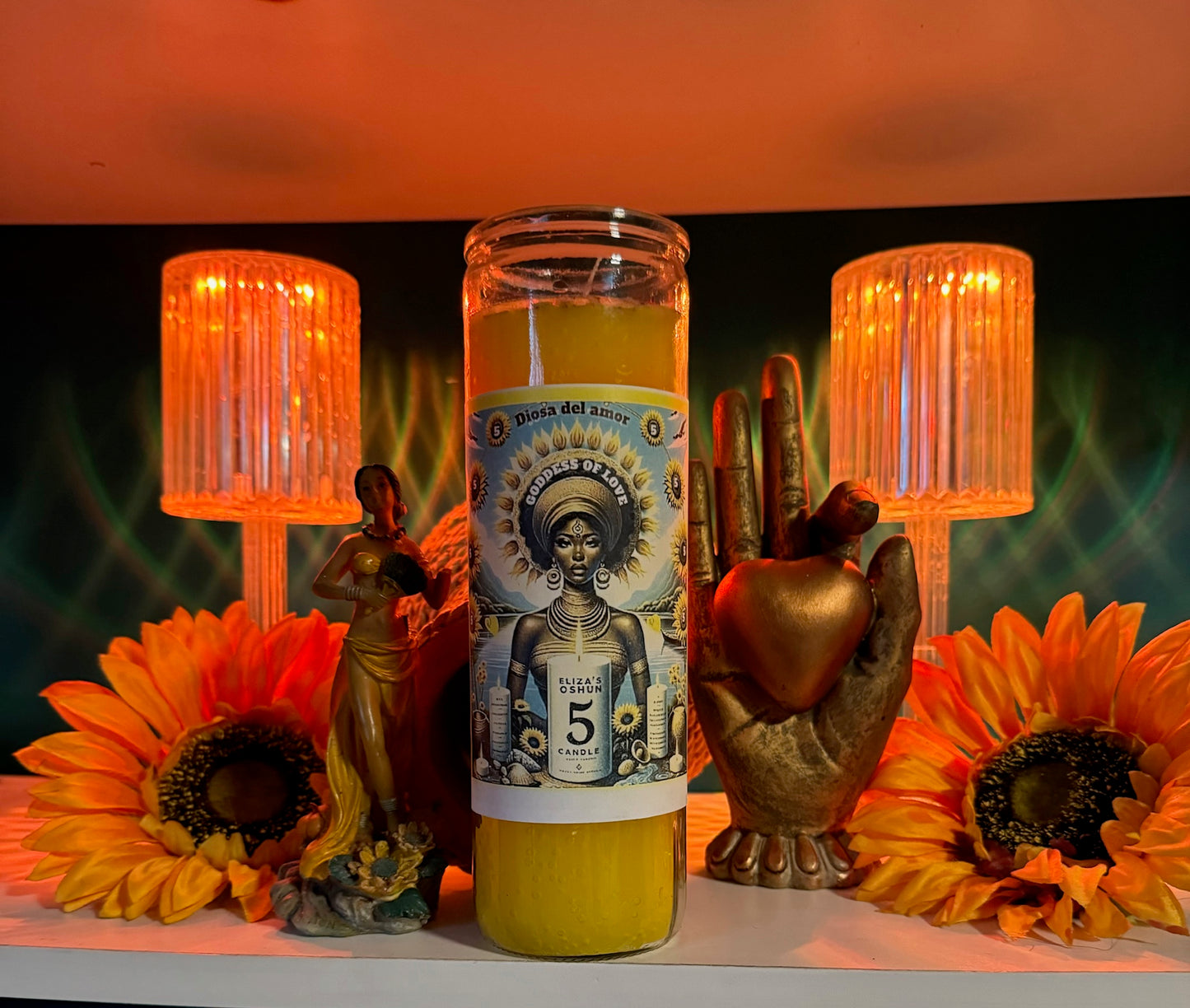 Eliza's Oshun Candle ~ Goddess Of Love
